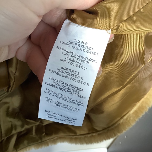 J. CREW Plush Fleece Excursion Vest Gold Hickory - Picture 10 of 10